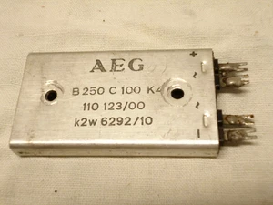 Selen-, Brücken-, Rundfunk-Gleichrichter - AEG - B250C100 #BT - Bild 1 von 2