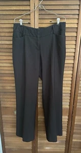 Apt 9 Dress Pants Size 12 Women’s Black Pin Stripe Career Wear - Picture 1 of 7