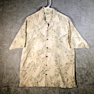 Tommy Bahama 100 % Silk Button Down Shirt Mens Medium Hawaiian Short Sleeve Logo - Picture 1 of 9