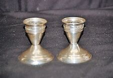 Duchin Creations Sterling Silver Candlestick Candle Holders .925 Pierced Vintage