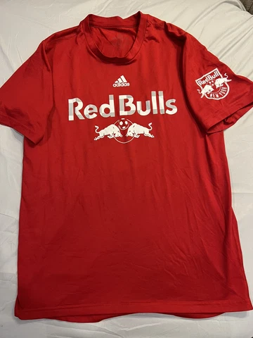 Mens Adidas New York Red Bulls Soccer Futbol Shirt Medium Cover