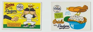 1968 Fleer World Series- Twins v Dodgers and Orioles v Dodgers - Picture 1 of 2