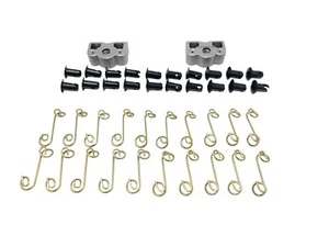 7/16" Aluminum Black Dome Dzus Buttons Quarter Turn Springs Tabs RZR 20 sets - Picture 1 of 8