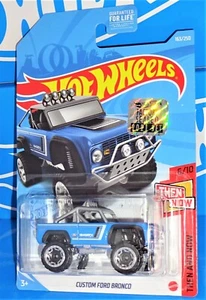 Hot Wheels 2021 Factory Set Then And Now #163 Custom Ford Bronco Blue - Picture 1 of 2
