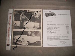 ORG 1955 FORD THUNDERBIRD JR SALES BROCHURE PEDAL CAR/BATTERY POWER CAR  RARE!!!