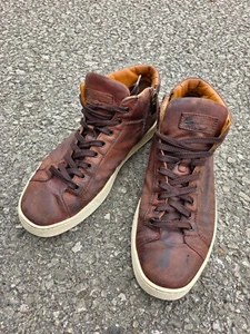 Santoni-Glorio-Herreenschuh-Braun-High Sneaker-Gr. 42-Leder-Vintage Style - Bild 1 von 11