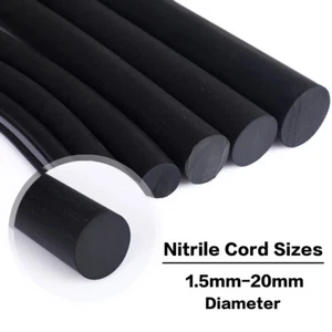 Junta tórica de goma nitrilo negro sólido NBR cable junta sello de aceite embarcación 1,5-20 mm - Imagen 1 de 27