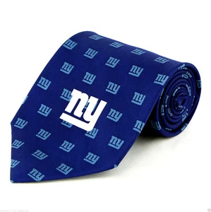 New York Giants Men's Silk Necktie NFL Licensed Football Sports Blue Neck Tie - Picture 1 of 2