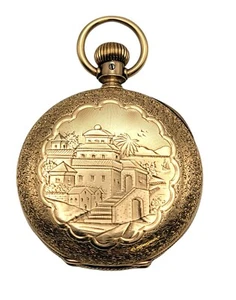 Illinois Vintage Pocket Watch 14 Karat Gold Double Hunter Case 7Jewel Circa 1886 - Picture 1 of 12