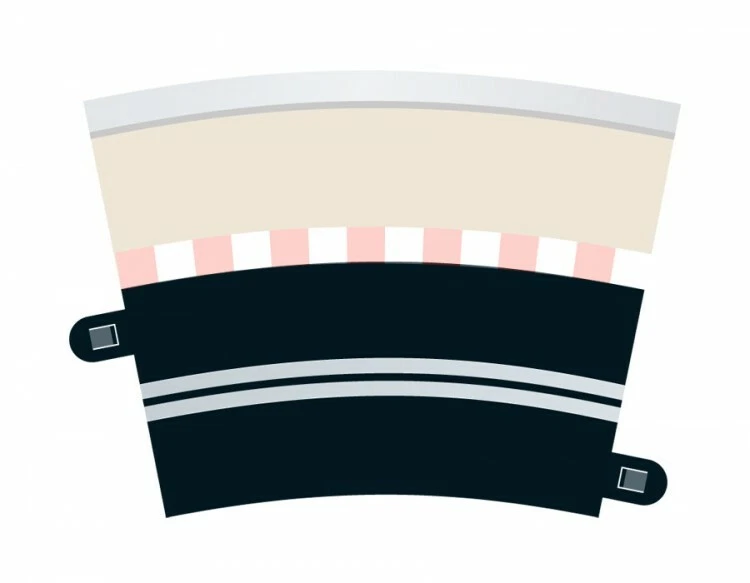 Scalextric C7017 radio de carril único 3 curvas pista 1:32 ranura coche pista Foto 1 de 1