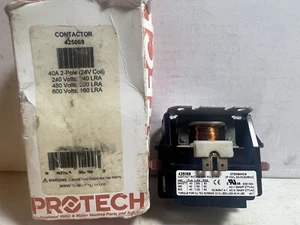 Protech Contactor 425069 - 2 pole 40 amp 24V Coil HVAC Heavy Duty - Picture 1 of 9