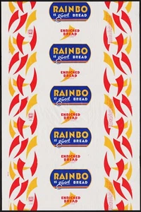 Vintage bread wrapper RAINBO is Good Bread dated 1955 Rex Baking Tulsa Oklahoma - Picture 1 of 2