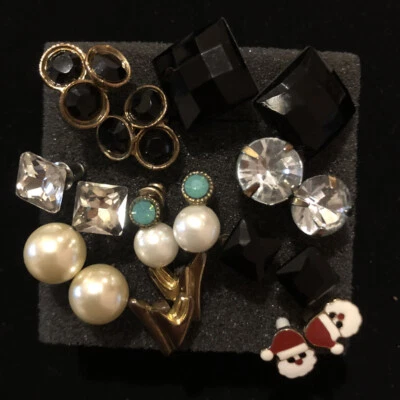 Set 9 Orecchini Oro Argento Perle Donna - Immagine 1 di 2