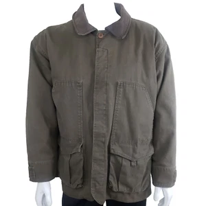 Timberland Field Jacket Mens L Vintage 3-in-1 Weathergear Leather Trim Dk Khaki - Picture 1 of 11