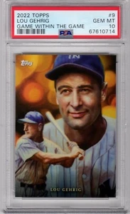 2022 TOPPS GAME WITHIN THE GAME LOU GEHRIG - #9 - PSA 10 - YANKEES - Picture 1 of 2