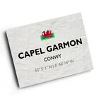 A4 PRINT - Capel Garmon, Conwy, Wales - Lat/Long SH8155