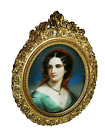 Mathilde Lagasue 19th Century Belgian Portrait Lady Bust Lenght Pastel Signed