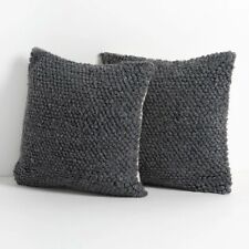 Charcoal Billa Outdoor Pillow Covers Set Of 2 - 20”x 20”