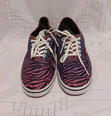 Zapatos para mujer Vans talla 8 zapatillas animal leopardo estampado de cebra púrpura rosa salvaje Foto 1 de 4