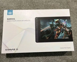 Huion Kamvas 13 screened graphic tablet in purple with all accessories - Photo 1/8