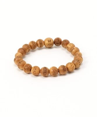 Pulsera Nakagou Yakusugi y Silicona 10mm - Corazón Sutra Grabado Dije Espiritual Foto 1 de 4