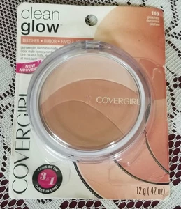 Covergirl Clean Glow Rouge Rouge Pfirsiche # 110 matt 3 in 1 Farbe eingestellt - Bild 1 von 5