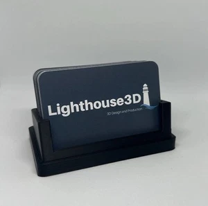 Solid Color Landscape Business Card Holders Desktop Dispensers Display Stands - Picture 1 of 7