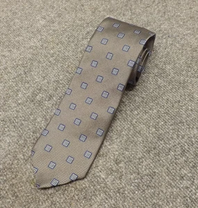 Brooks Brothers graue geometrische Seidenkrawatte hergestellt in den USA 59" - 3,75" neu Etikett R79,99 - Bild 1 von 4