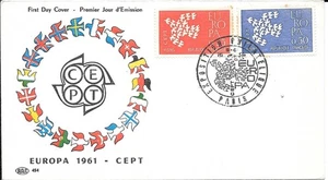 FRANCE 1961 FDC CONSEIL DE L'EUROPE YT 1309 ET 1310 - Imagen 1 de 1