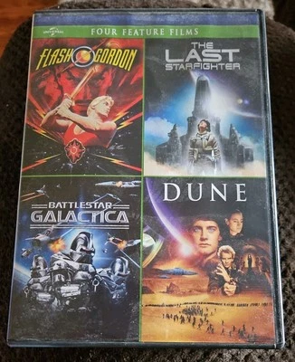 Flash Gordon/The Last Starfighter/Battlestar Galactica/Dune DVD 2012 4-Disc used - Image 1 of 4