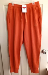 Nike Sweatpants MENS LARGE Standard Fit TAPER LEG Regular Length ORANGE Pockets - Picture 1 of 17