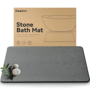 Stone Bath Mat, Dries Quickly, Non-Slip Diatomaceous Earth Stone Bath Mats fo... - Picture 1 of 7