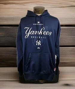MLB New York Yankees Majestuosa Sudadera con Capucha Para Hombres XL Azul Estampado Gráfico Base Térmica Defecto - Imagen 1 de 10