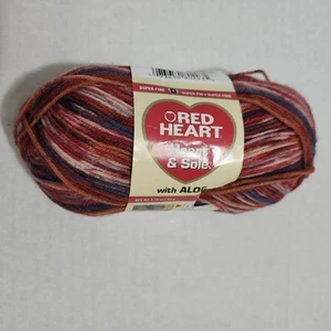 Red Heart Yarn Heart & Sole with Aloe Color #3971 Antique Rose 1.7 Oz - Picture 1 of 9