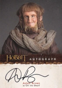 Hobbit An Unexpected Journey autograph card A13 Adam Brown   Ori the Dwarf - Picture 1 of 2