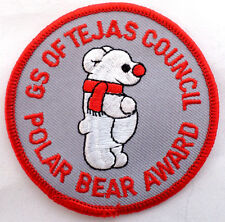 Girl Scout Patch Gs Of Tejas Texas Council Polar Bear Award #Gsrd
