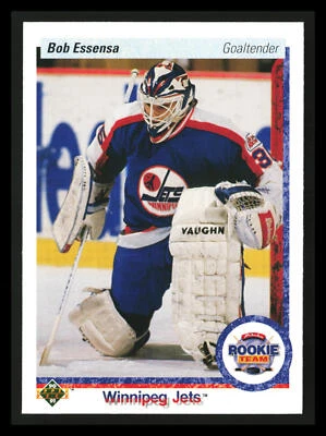 Bob Essensa 1990-91 Upper Deck Hockey NHL #337b Winnipeg Jets ROOKIE - Image 1 of 2