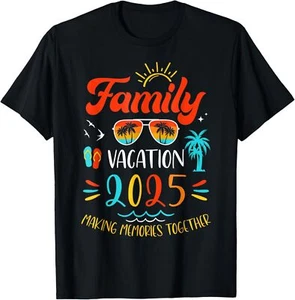 Family Vacation 2025 Holiday Summer Matching Group T-Shirt - Picture 1 of 4