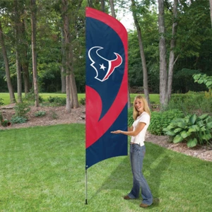 HOUSTON TEXANS 8.5 FOOT TALL TEAM FLAG 11.5' POLE SIGN BANNER 8 1/2' TAILGATE - Picture 1 of 6