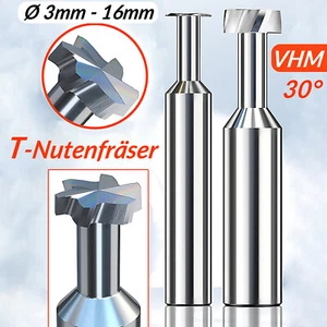 VHM Schaftfräser T-Nutfräser Schlitzfräser CNC Fräswerkzeuge Ø 3/4/6/8 bis 16mm - Bild 1 von 61
