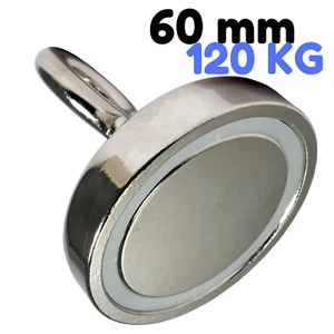 Neodym Magnet Bergemagnet 120 KG Magnetangeln 60mm zum Magnet Fischen Suchmagnet - Bild 1 von 7