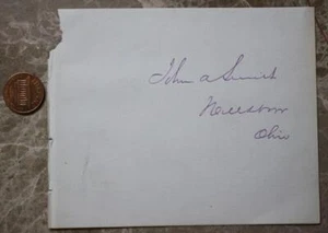 1869-73 Hillsboro Ohio Congressman John Armstrong Smith signed autograph RARE--- - Picture 1 of 1