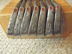 Vintage men right handed stiff steel Wilson Staff fluid feel irons 345689P - Picture 1 of 6