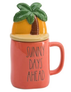 RAE DUNN Sunny Days Figurale Deckeltasse Textdetail, Deckel 4 Zoll T x 9 Zoll H - Bild 1 von 1