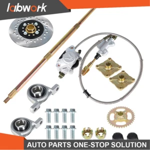 Labwork Rear Axle Kit+Brake Assembly+Sprocket Hub For Go Kart ATV Drift Trike - Picture 1 of 12