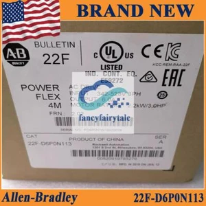 22F-D6P0N113 New AB PowerFlex 4M-2.2 kW (3 HP) AC Drive 22F-D6P0N113 PLC 1PC US - Picture 1 of 6