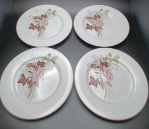 Block Spal Watercolors Western Rose Four Pieces Bread Plates - Picture 1 of 7