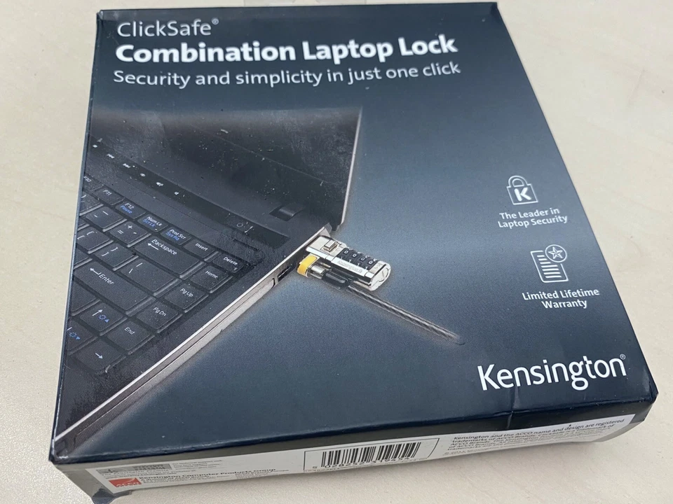 Kensington ClickSafe Combination Lock Laptop Notebook Security Cable - Image 1 of 4