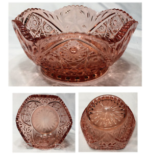 Smith Heritage Excellent Condition Beautiful Vintage Pattern Glass 8.25 Centerpiece Bowl McKee Quintec or L.E