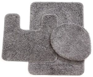 3 Piece elite Spa Hotel Collection Bath Rug Set. Made With 100% Polyester.